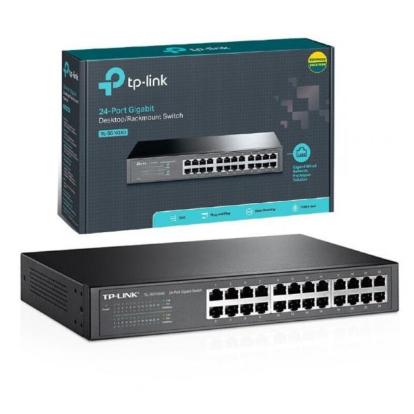 TP-Link 24-port 10/100Mbps Desktop/Rackmount Switch TL-SF1024D – Spaceman  IT Mart