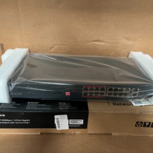 16-Port 10/100 Mbps + 2-Port Gigabit Rackmount Switch with 16-Port PoE+-TL-SL1218P